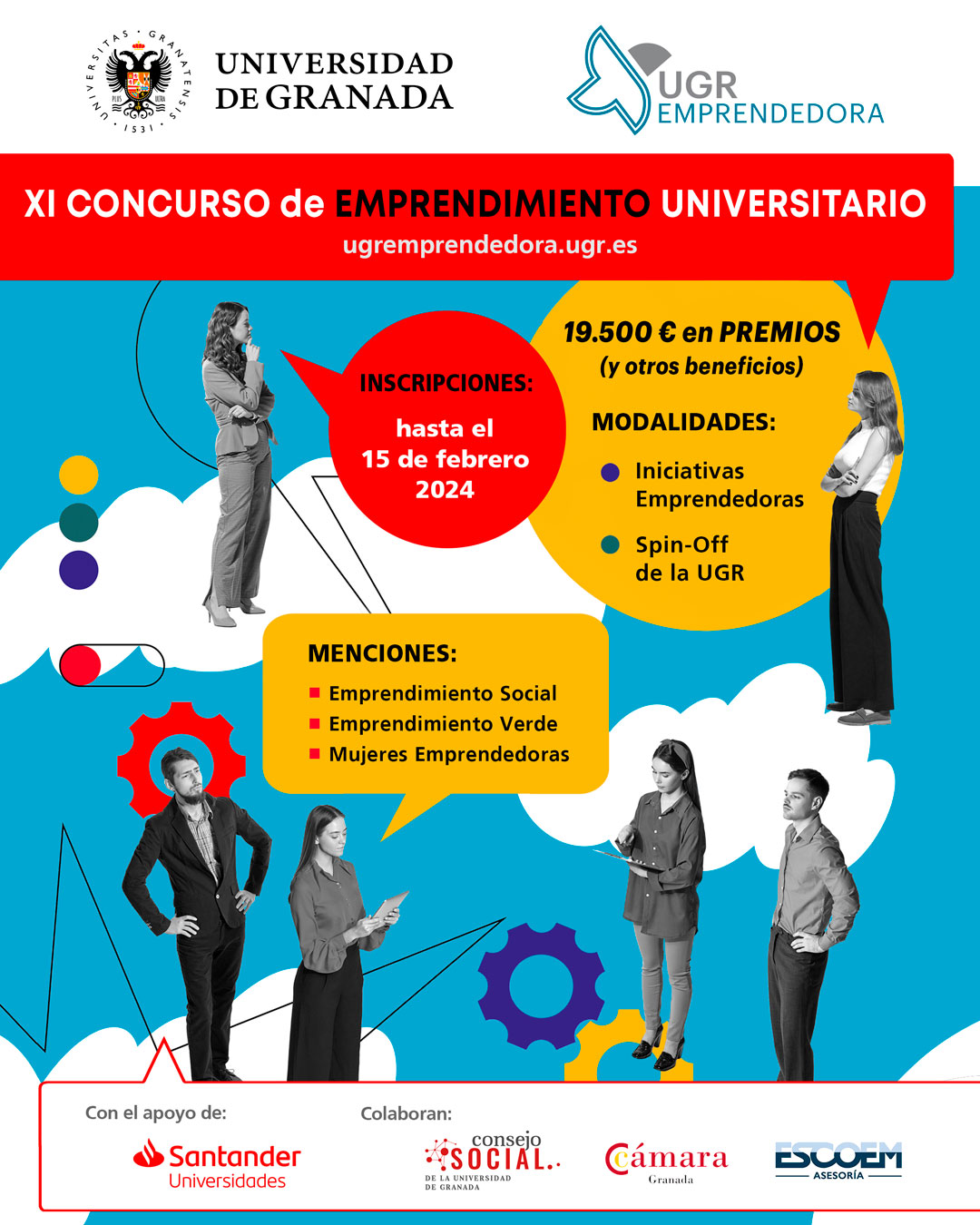 La Universidad de Granada convoca el XI Concurso Emprendimiento Universitario 2023 para valorar la innovación emprendedora